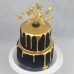 Drip Cake - Gold Drip and Stars Cake (D)